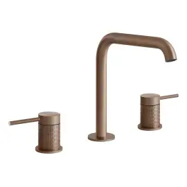 Змішувач для раковини Gessi316 Gessi 54212-708 Copper Brushed PVD — вид на білому тлі