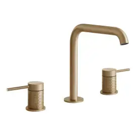 Змішувач для раковини Gessi316 Gessi 54212-726 Warm Bronze Br. PVD — вид на білому тлі