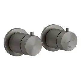 Змішувач для душу Gessi316 Gessi 54236-707 BLACK METAL BR. PVD — вид спереду