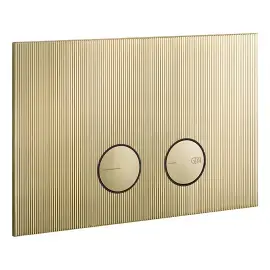 Клавіша змиву Rigato Gessi 54671-727 Brass Brushed PVD — вид на білому тлі