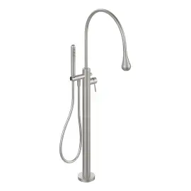 Змішувач для ванни Goccia Gessi 33029-147 CHROME BRUSHED — вид на білому тлі