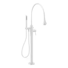 Змішувач для ванни Goccia Gessi 33029-279 Matte White — вид спереду