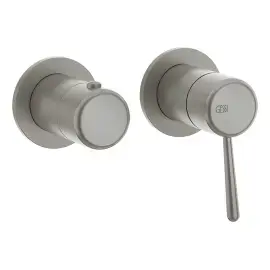 Змішувач для душу Goccia Gessi 33077-147 CHROME BRUSHED — вид на білому тлі