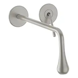 Змішувач для раковини Goccia Gessi 33090-147 CHROME BRUSHED — вид на білому тлі