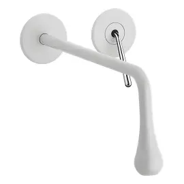 Змішувач для раковини Goccia Gessi 33090-279 Matte White — вид на білому тлі