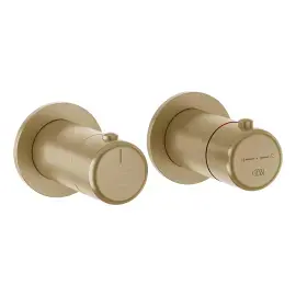 Змішувач для душу Goccia Gessi 33134-726 Warm Bronze Br. PVD — вид спереду