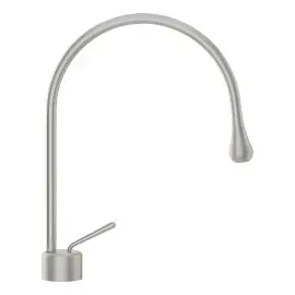 Змішувач для раковини Goccia Gessi 33602-147 CHROME BRUSHED — вид на білому тлі