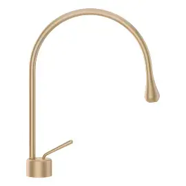 Змішувач для раковини Goccia Gessi 33602-726 Warm Bronze Br. PVD — вид спереду