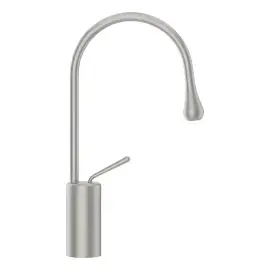 Змішувач для раковини Goccia Gessi 33604-147 CHROME BRUSHED — вид на білому тлі