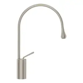 Змішувач для раковини Goccia Gessi 33605-149 Finox Brushed Nickel — вид на білому тлі