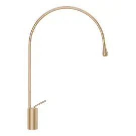 Змішувач для раковини Goccia Gessi 33606-726 Warm Bronze Br. PVD — вид спереду