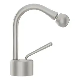 Змішувач для біде Goccia Gessi 33607-147 CHROME BRUSHED — вид на білому тлі