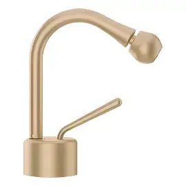 Змішувач для біде Goccia Gessi 33607-726 Warm Bronze Br. PVD — вид на білому тлі