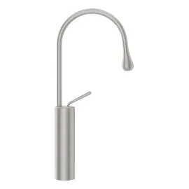 Змішувач для раковини Goccia Gessi 33608-147 CHROME BRUSHED — вид на білому тлі