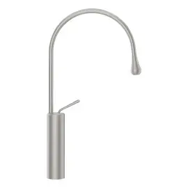 Змішувач для раковини Goccia Gessi 33609-147 CHROME BRUSHED — вид на білому тлі