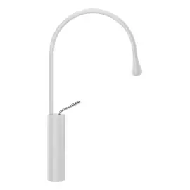 Змішувач для раковини Goccia Gessi 33609-279 Matte White — вид на білому тлі