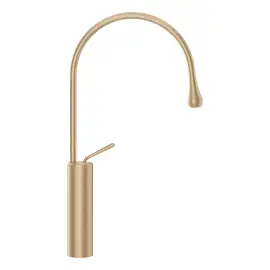 Змішувач для раковини Goccia Gessi 33609-726 Warm Bronze Br. PVD — вид на білому тлі