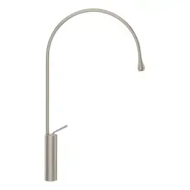 Змішувач для раковини Goccia Gessi 33610-149 Finox Brushed Nickel — вид на білому тлі