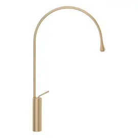 Смеситель для раковины Goccia Gessi 33610-726 Warm Bronze Br. PVD — вид спереди