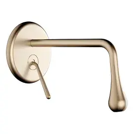 Змішувач для раковини Goccia Gessi 33684-726 Warm Bronze Br. PVD — вид на білому тлі