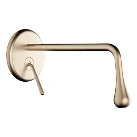 Змішувач для раковини Goccia Gessi 33686-726 Warm Bronze Br. PVD — вид спереду