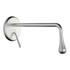 Змішувач для раковини Goccia Gessi 33690-147 CHROME BRUSHED — вид на білому тлі