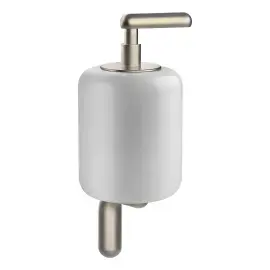 Дозатор для рідкого мила Goccia Gessi 38013-149 Finox Brushed Nickel — вид на білому тлі
