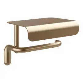 Тримач для туалетного паперу Goccia Gessi 38049-726 Warm Bronze Br. PVD — вид спереду