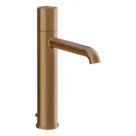 Змішувач для раковини Habito Gessi 70005-791 Deep Bronze Brushed PVD — вид на білому тлі