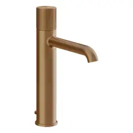 Змішувач для раковини Habito Gessi 70505-791 Deep Bronze Brushed PVD — вид на білому тлі