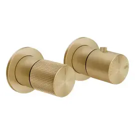 Змішувач для душу Habito Gessi 70534-727 Brass Brushed PVD — вид спереду