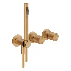 Змішувач для душу Habito Gessi 70538-726 Warm Bronze Br. PVD — вид спереду