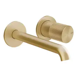 Змішувач для раковини Habito Gessi 70588-727 Brass Brushed PVD — вид спереду