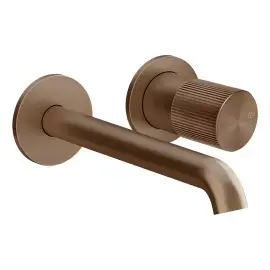 Змішувач для раковини Habito Gessi 70588-761 Coffee Bronze Brushed PVD — вид на білому тлі