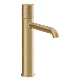 Змішувач для раковини Habito Gessi 70606-727 Brass Brushed PVD — вид на білому тлі