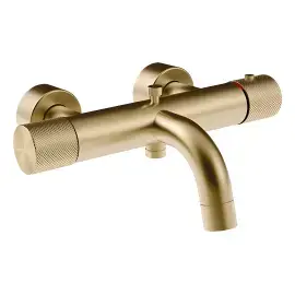 Змішувач для ванни Habito Gessi 70613-727 Brass Brushed PVD — вид на білому тлі
