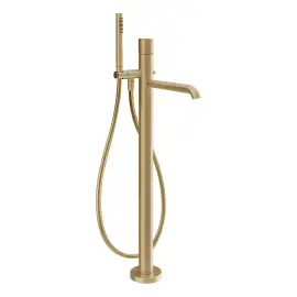 Змішувач для ванни Habito Gessi 70628-727 Brass Brushed PVD — вид на білому тлі