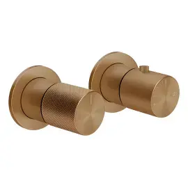 Змішувач для душу Habito Gessi 70634-791 Deep Bronze Brushed PVD — вид спереду