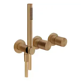 Змішувач для душу Habito Gessi 70638-791 Deep Bronze Brushed PVD — вид спереду