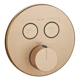 Змішувач для душу Hi-fi Gessi 38713-726 Warm Bronze Br. PVD — вид на білому тлі