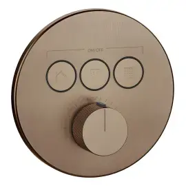 Змішувач для душу Hi-fi Gessi 38716-761 Coffee Bronze Brushed PVD — вид на білому тлі