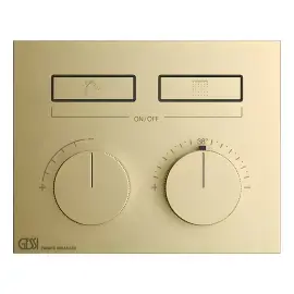 Змішувач для душу Hi-fi Gessi 63004-727 Brass Brushed PVD — вид на білому тлі