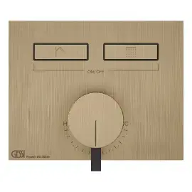 Змішувач для душу Hi-fi Gessi 63079-726 Warm Bronze Br. PVD — вид спереду
