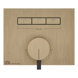 Змішувач для душу Hi-fi Gessi 63081-726 Warm Bronze Br. PVD — вид спереду