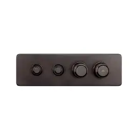 Змішувач для душу Hi-fi Gessi 65222-707 BLACK METAL BR. PVD — вид спереду