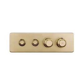 Змішувач для душу Hi-fi Gessi 65222-727 Brass Brushed PVD — вид на білому тлі