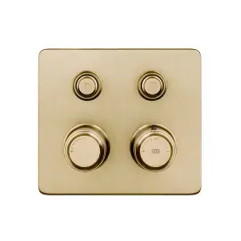 Змішувач для душу Hi-fi Gessi 65232-727 Brass Brushed PVD — вид на білому тлі