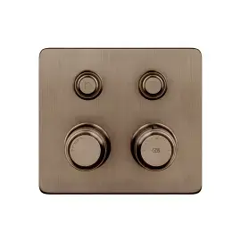 Змішувач для душу Hi-fi Gessi 65232-761 Coffee Bronze Brushed PVD — вид на білому тлі