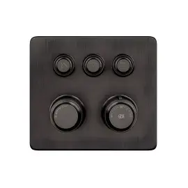 Змішувач для душу Hi-fi Gessi 65234-707 BLACK METAL BR. PVD — вид на білому тлі