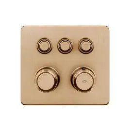 Змішувач для душу Hi-fi Gessi 65234-726 Warm Bronze Br. PVD — вид спереду